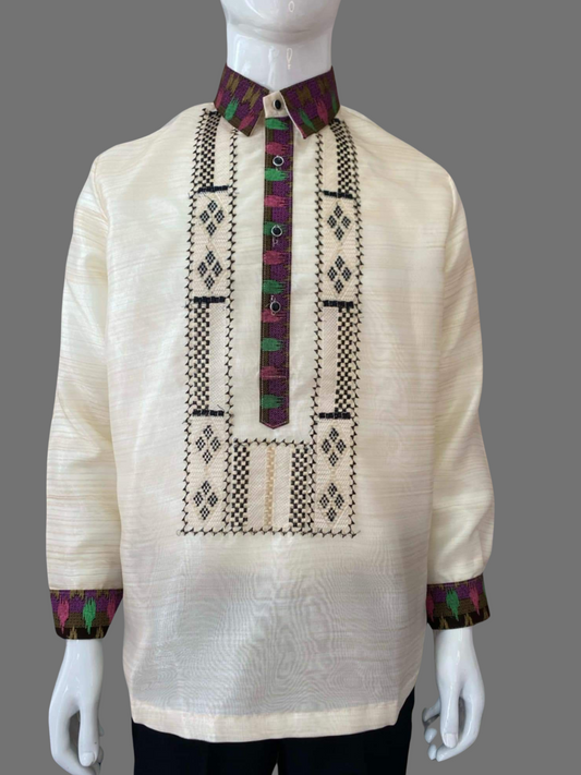 Classic Organza Ethnic Embroidered Barong Tagalog | Barong Republic